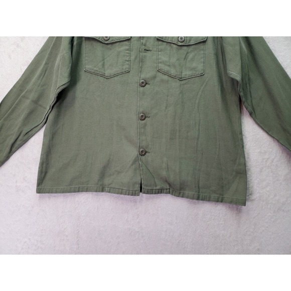 JACHS Us Army Eckland Shacket Men XL Green American Standard Collar Button Front - Picture 4 of 8
